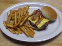 Bacon Cheese Burger w/ French Fries