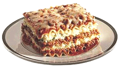 Our Lasagna w/Bread and drink