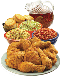 Our 12 Pcs Chicken, 6 Biscuits, 3 Picnic Fixins plus